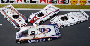 4 Le Mans-Siege mit Porsche: 936/1976 (Modell: Trofeu), 936/1977 (Solido), 936/1981 (Minichamps), 956/1982 (Record)